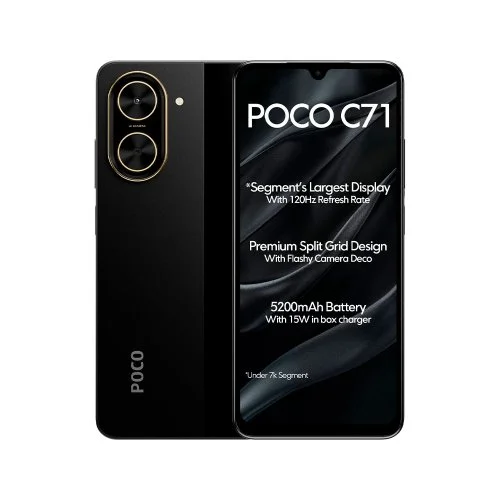 Смартфон Xiaomi Poco C71 4/128Gb Power Black (Черный) RU