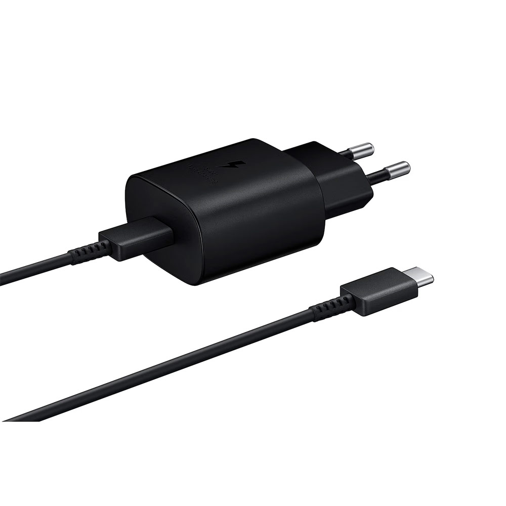 Сетевая зарядка Samsung (EP-TA800) 25W Черный + кабель Type-C