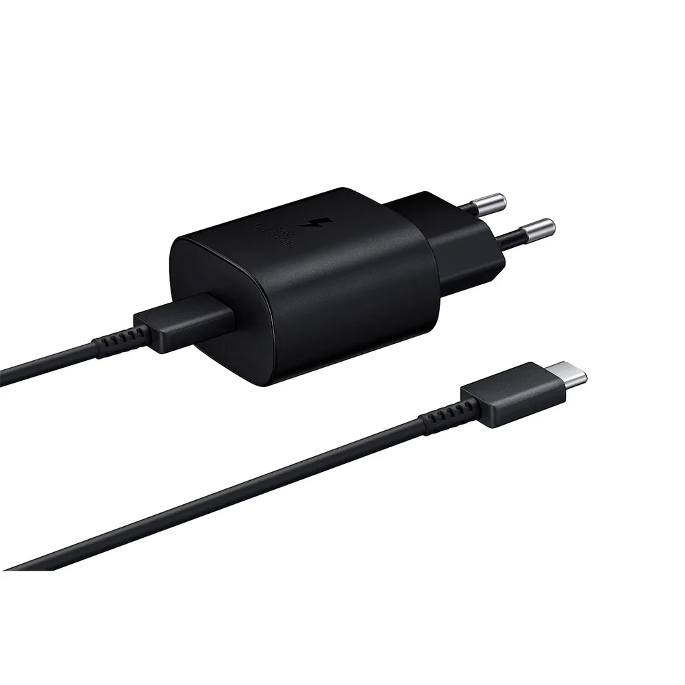 Сетевая зарядка Samsung (EP-TA800) 25W Черный + кабель Type-C
