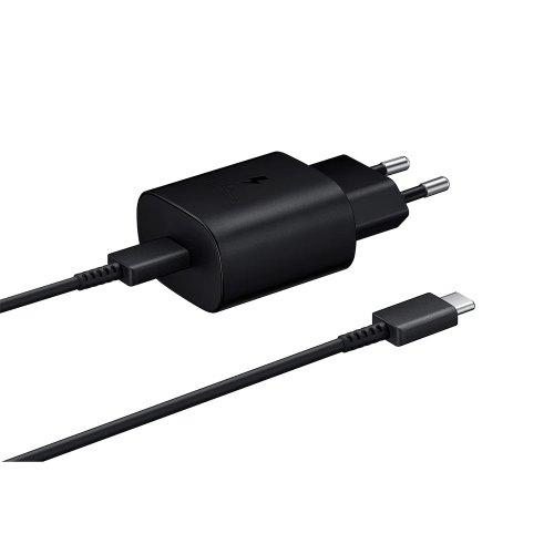 Купить Сетевая зарядка Samsung (EP-TA800) 25W Черный + кабель Type-C Сетевая зарядка Samsung (EP-TA800) 25W Черный + кабель Type-C