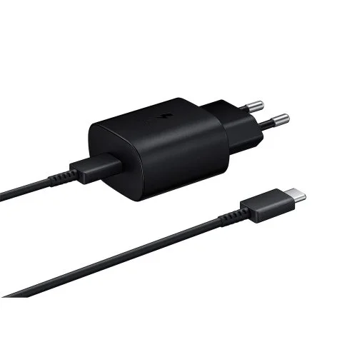 Купить Сетевая зарядка Samsung (EP-TA800) 25W Черный + кабель Type-C Сетевая зарядка Samsung (EP-TA800) 25W Черный + кабель Type-C