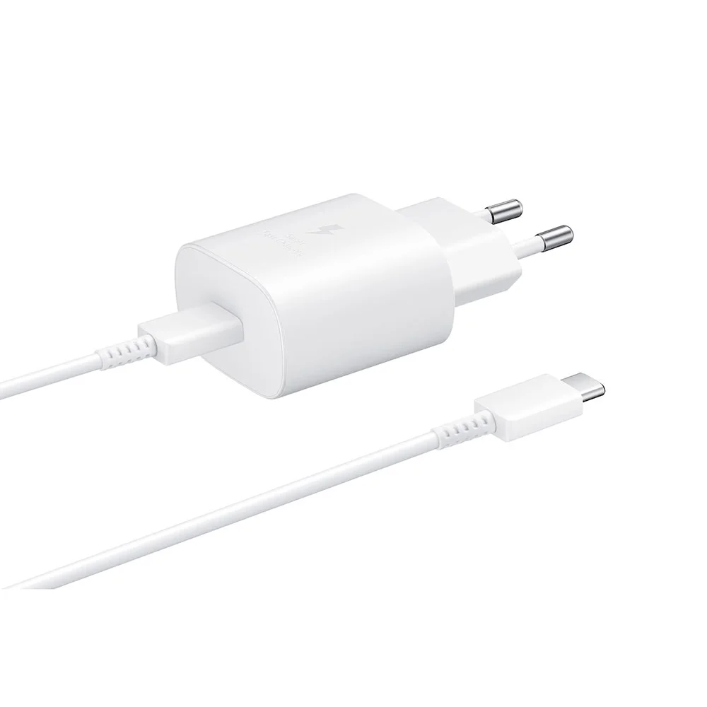 Сетевая зарядка Samsung (EP-TA800) 25W Белый +  кабель Type-C