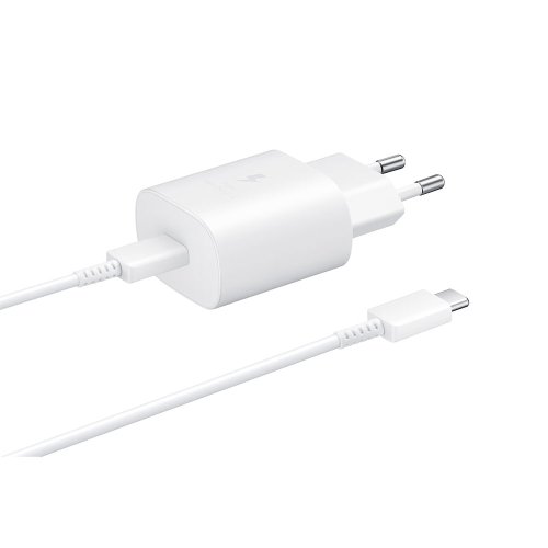 Сетевая зарядка Samsung (EP-TA800) 25W Белый +  кабель Type-C