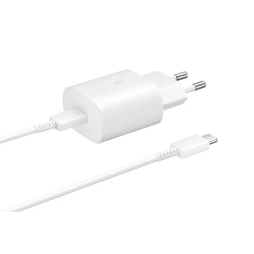 Купить Сетевая зарядка Samsung (EP-TA800) 25W Белый + кабель Type-C Сетевая зарядка Samsung (EP-TA800) 25W Белый + кабель Type-C