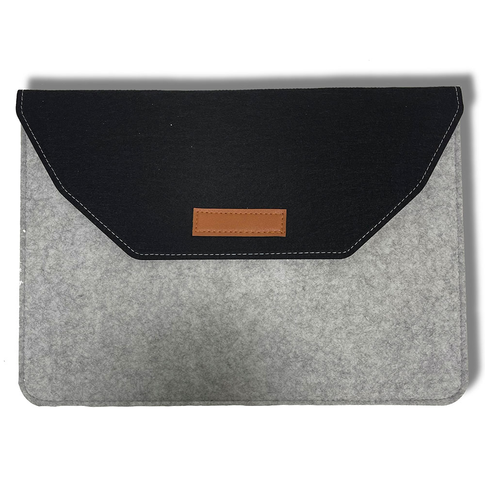 Чехол-конверт для ноутбука войлочный 14" Серый / Черный