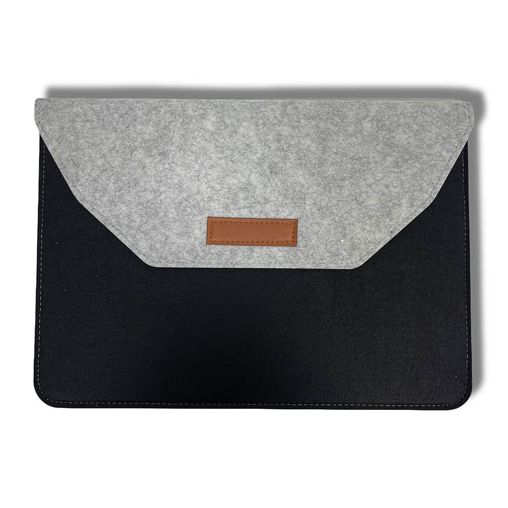 Чехол-конверт для ноутбука войлочный 15,6" Черный / Серый