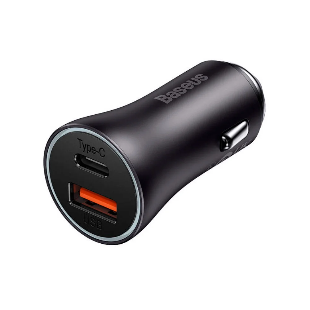 Автомобильное зарядное устройство Baseus Golden Max Dual Fast Charger 60W (CGJM000113) Черный