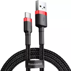 Кабель Baseus Cafule Cable USB Type-C (3A, 2м) (CATKLF-C91) Красный+Черный