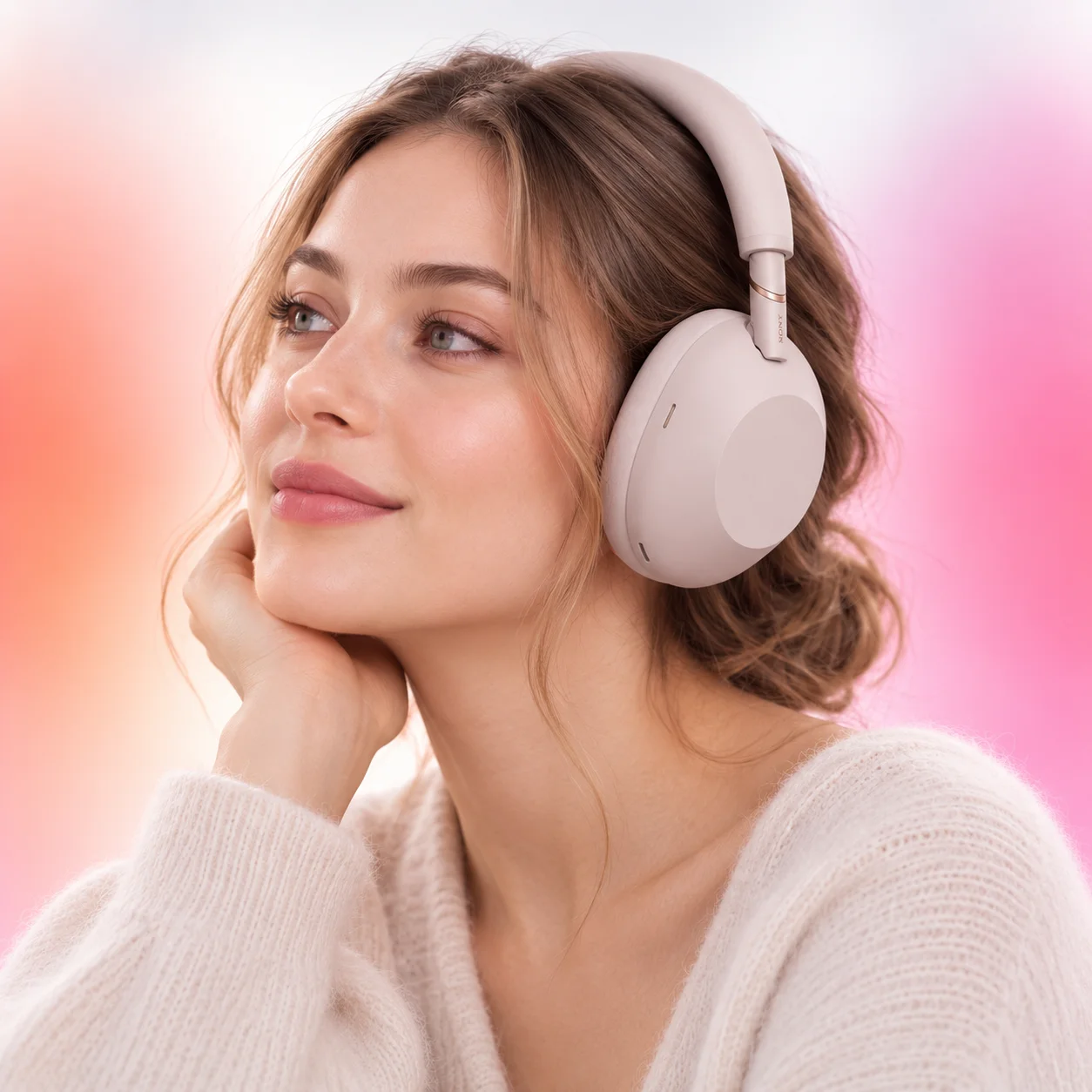 Беспроводные наушники Sony WH-1000XM6 Розовый EU