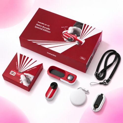Экшн-камера Insta 360 GO 3S (128Gb) Retro Bundle Special Edition Red