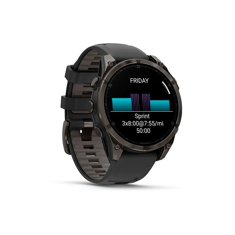 Умные часы Garmin Fenix 8 43 MM AMOLED Sapphire Titanium Carbon Gray (010-02903-21)