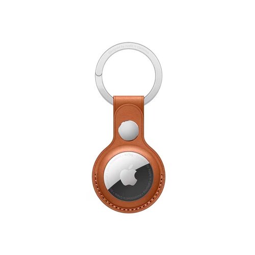 Кожаный брелок Apple AirTag Leather Key Ring Saddle Brown (Коричневый)