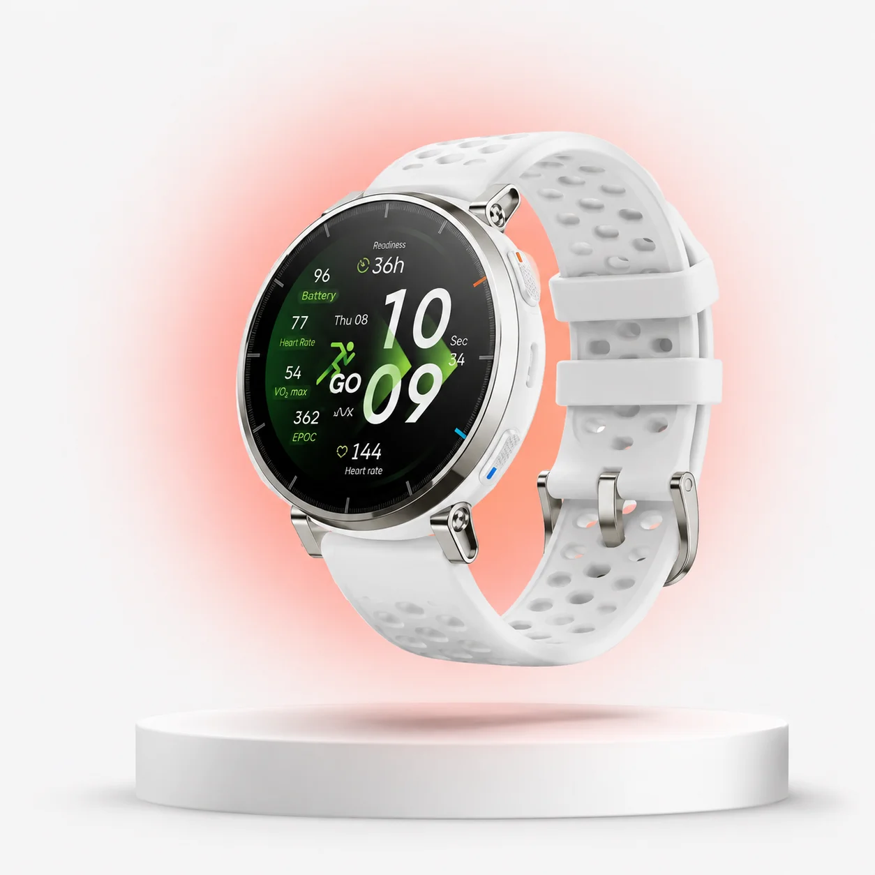 Умные часы Amazfit Active 3 Premium Aero White (Белый) k15206 EU 6 мес.