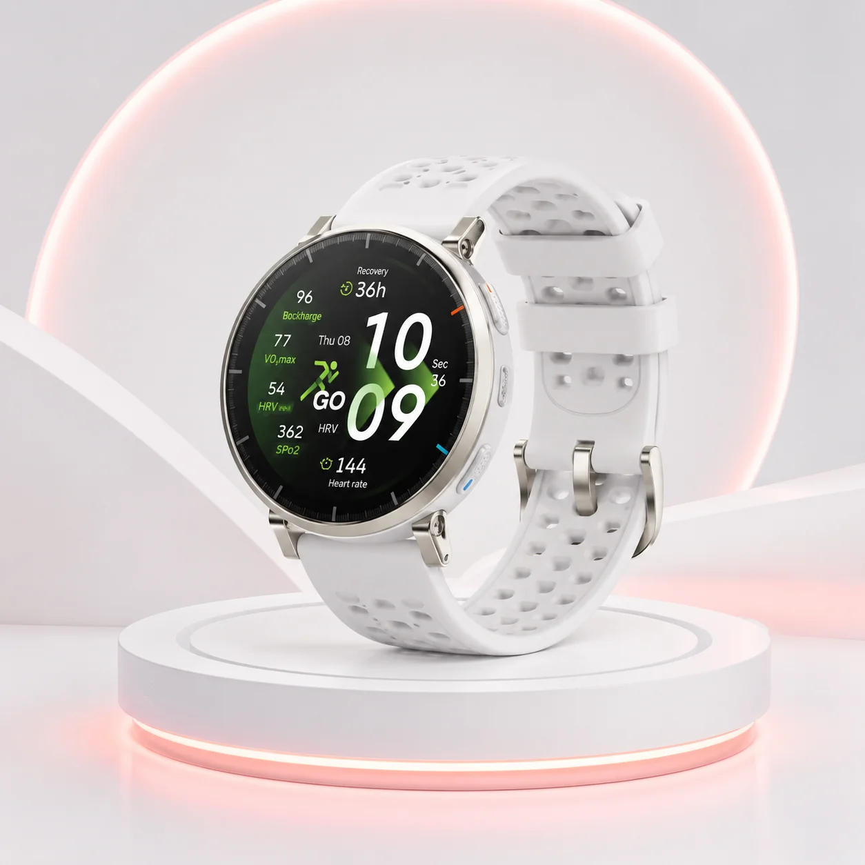 Умные часы Amazfit Active 3 Premium Aero White (Белый) k15206 EU 6 мес.