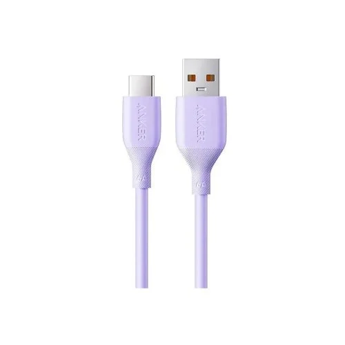 Купить Кабель Anker USB Type-C (1м, 6A, TPE) (A8001) Фиолетовый Кабель Anker USB Type-C (1м, 6A, TPE) (A8001) Фиолетовый