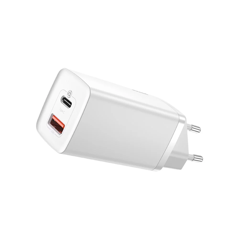 Сетевая зарядка Baseus GaN2 Lite Quick Charger C+U 65W (CCGAN2L-B02) Белый