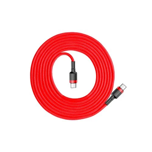Купить Кабель Baseus Cafule Type-C Type-C (PD2.0, 60W, 20V, 3A, 2м) (CATKLF-H09) Красный Кабель Baseus Cafule Type-C Type-C (PD2.0, 60W, 20V, 3A, 2м) (CATKLF-H09) Красный