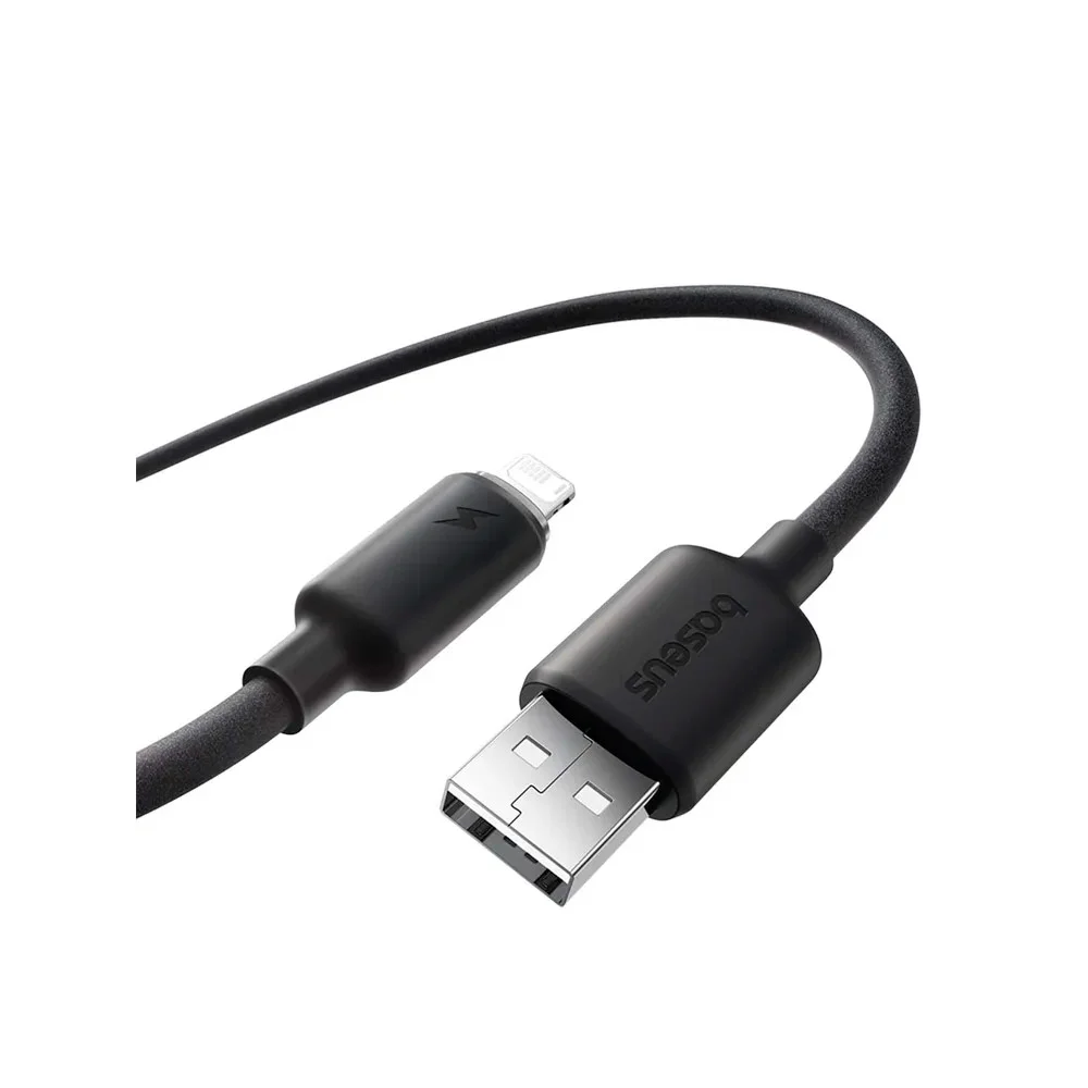 Кабель Baseus Foamed Silicone Fast Charging USB to Lightning (2.4A, 1m) (E0426900) Черный