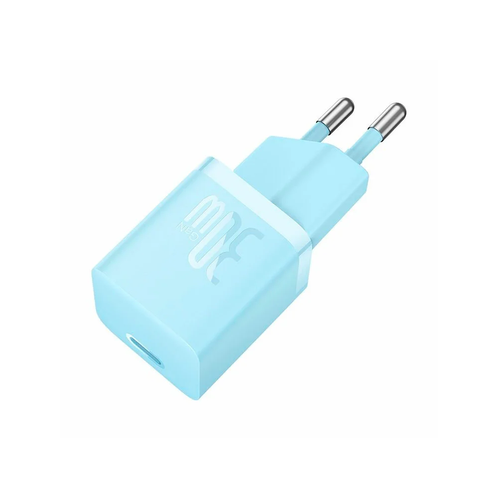 Купить Сетевая зарядка Baseus GaN5 Fast Charger Mini1C 30W (CCGN070603) Голубой Сетевая зарядка Baseus GaN5 Fast Charger Mini1C 30W (CCGN070603) Голубой