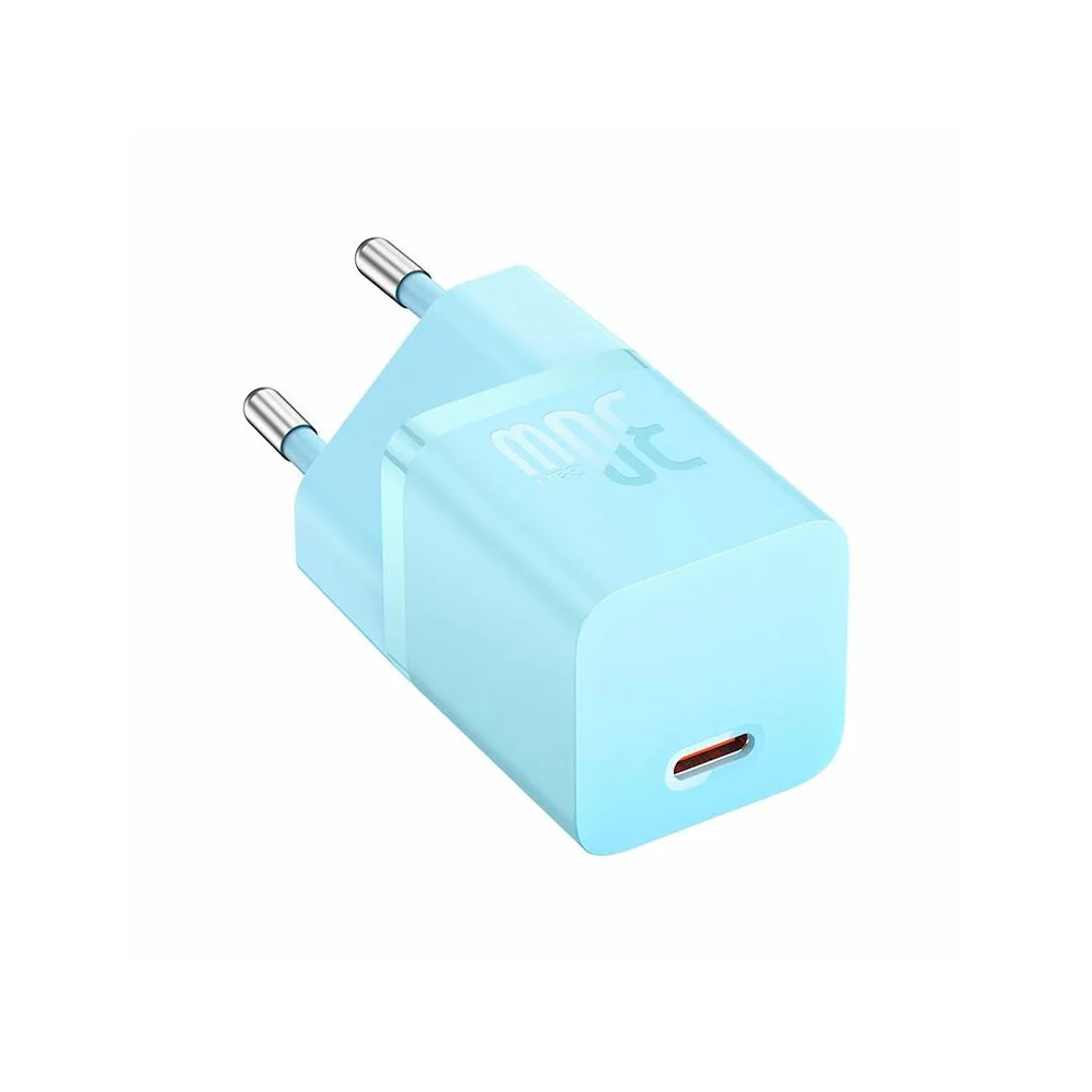 Купить Сетевая зарядка Baseus GaN5 Fast Charger Mini1C 30W (CCGN070603) Голубой Сетевая зарядка Baseus GaN5 Fast Charger Mini1C 30W (CCGN070603) Голубой