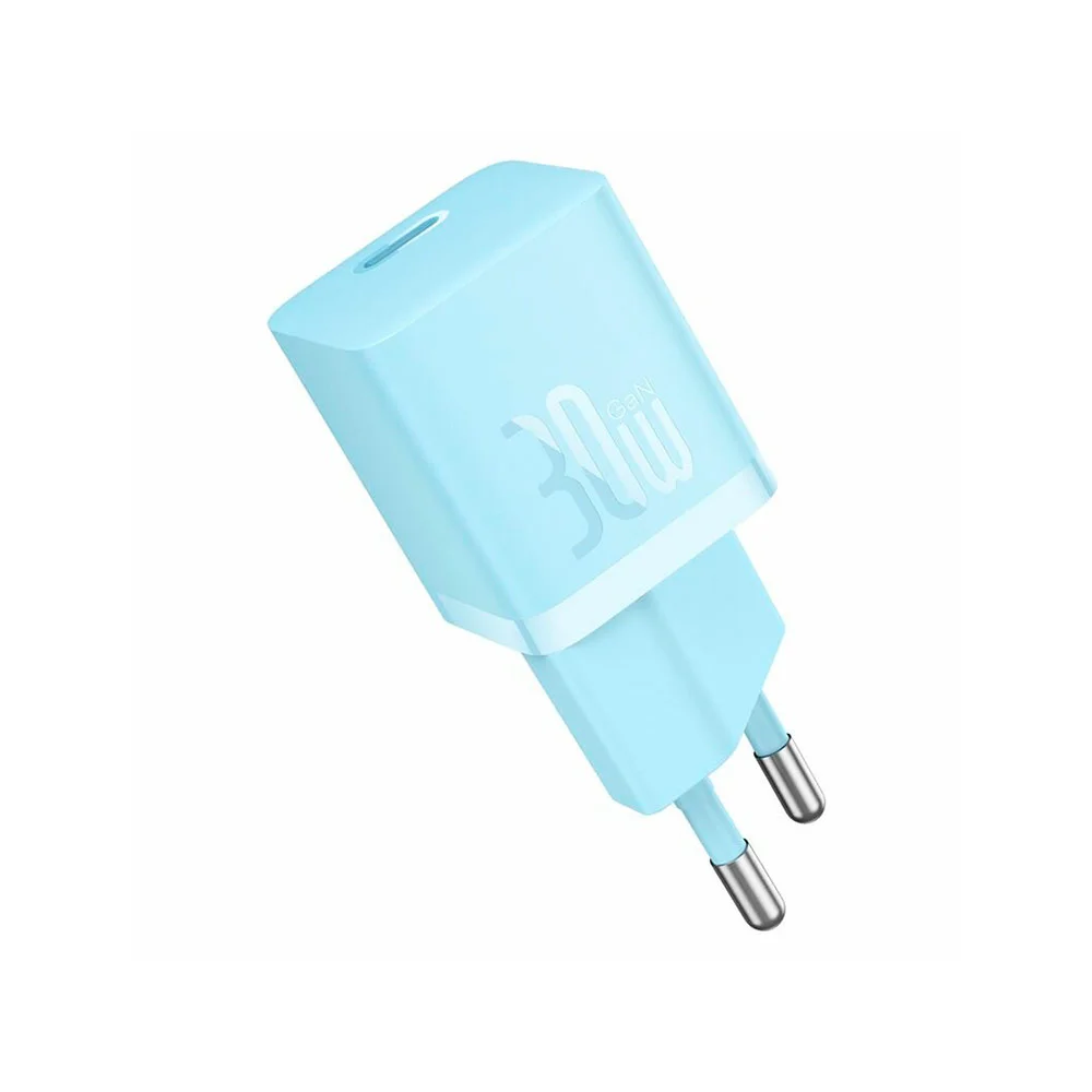 Сетевая зарядка Baseus GaN5 Fast Charger Mini1C 30W (CCGN070603) Голубой