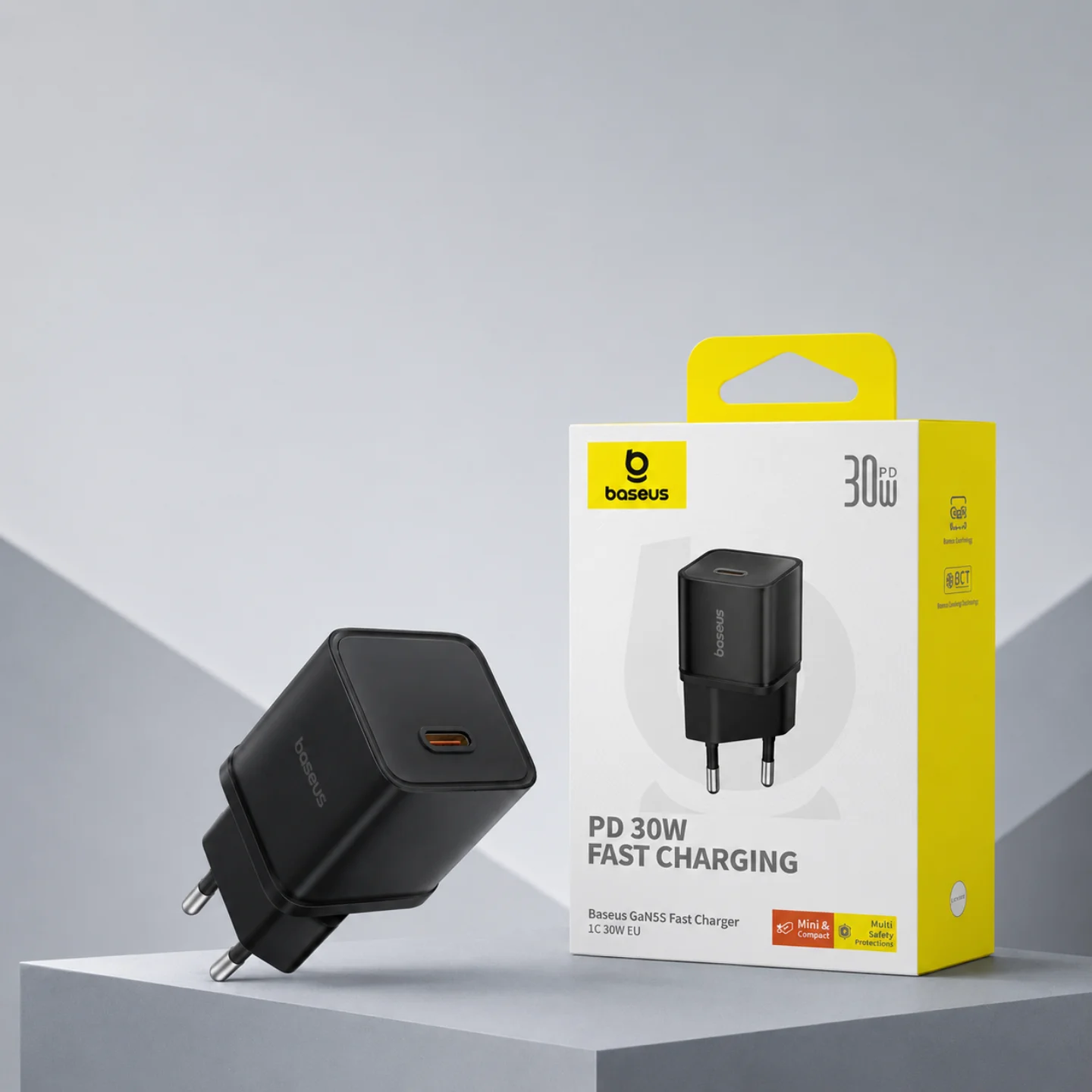 Сетевая зарядка Baseus GaN5S Fast Charger 1C 30W (P10162504113-00) Черный
