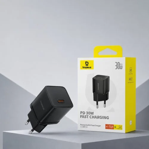 Сетевая зарядка Baseus GaN5S Fast Charger 1C 30W (P10162504113-00) Черный