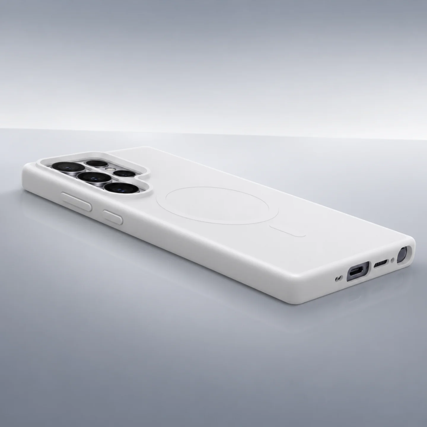 Чехол Samsung S25 Ultra Silicone Case (MagSafe) Белый