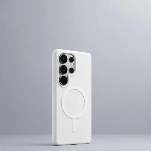Чехол Samsung S25 Ultra Silicone Case (MagSafe) Белый