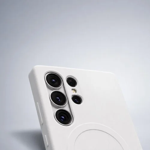 Чехол Samsung S25 Ultra Silicone Case (MagSafe) Белый