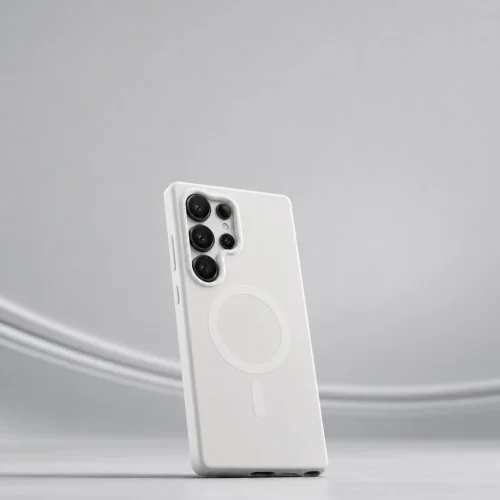 Чехол Samsung S25 Ultra Silicone Case (MagSafe) Белый