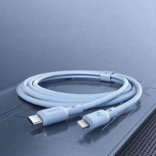 Купить Кабель Baseus Silky Series Type-C to iP (20W, 1м) (P10377700313-00) Голубой Кабель Baseus Silky Series Type-C to iP (20W, 1м) (P10377700313-00) Голубой