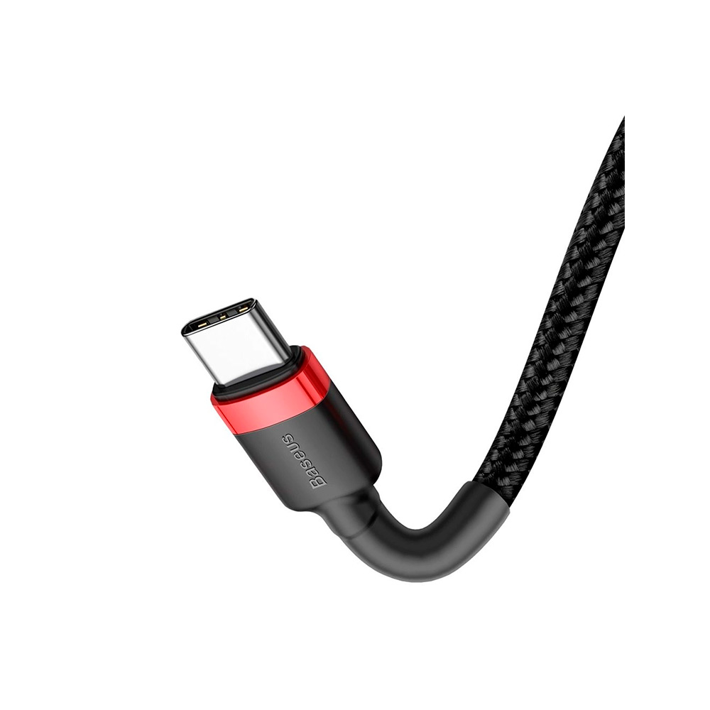 Кабель Baseus Cafule Type-C Type-C (PD2.0, 60W, 20V, 3A, 1м) (CATKLF-G91) Красный+Черный
