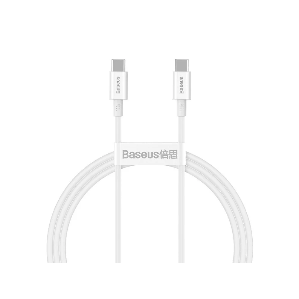 Кабель Baseus Type-C Type-C Superior (100W, 1м) (CATYS-B02) Белый