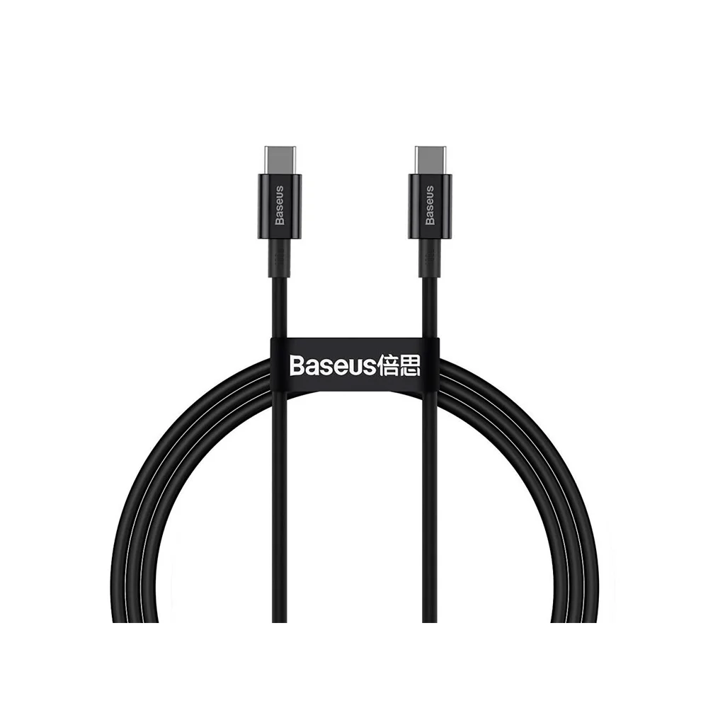 Кабель Baseus Type-C Type-C Superior (100W, 2м) (CATYS-C01) Черный