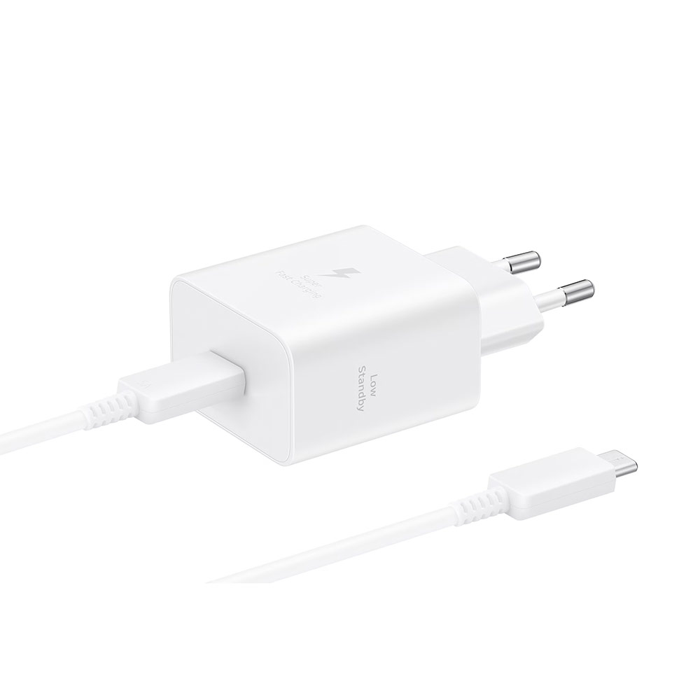 Сетевая зарядка Samsung (EP-T4511) 45W Белый + кабель Type-C
