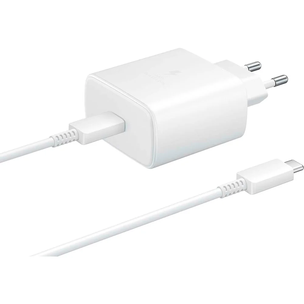 Купить Сетевая зарядка Samsung (EP-TA845) 45W Белый + кабель Type-C Сетевая зарядка Samsung (EP-TA845) 45W Белый + кабель Type-C