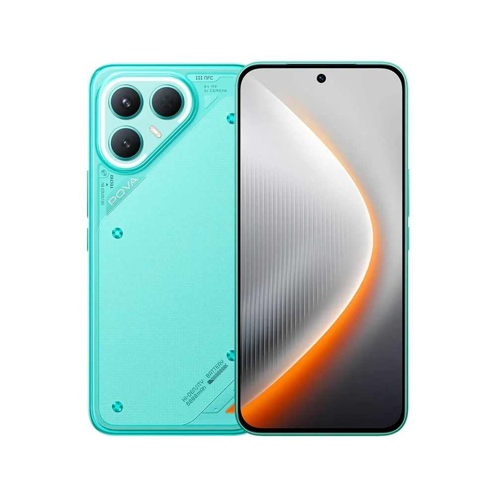 Смартфон Tecno Pova 7 Pro 8/256Gb Cyber Cyan (Голубой) RU Смартфон Tecno Pova 7 Pro 8/256Gb Cyber Cyan (Голубой) RU