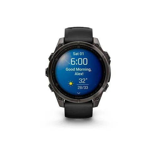 Умные часы Garmin Fenix 8 47 MM AMOLED Sapphire Titanium Carbon Gray (010-02904-21)