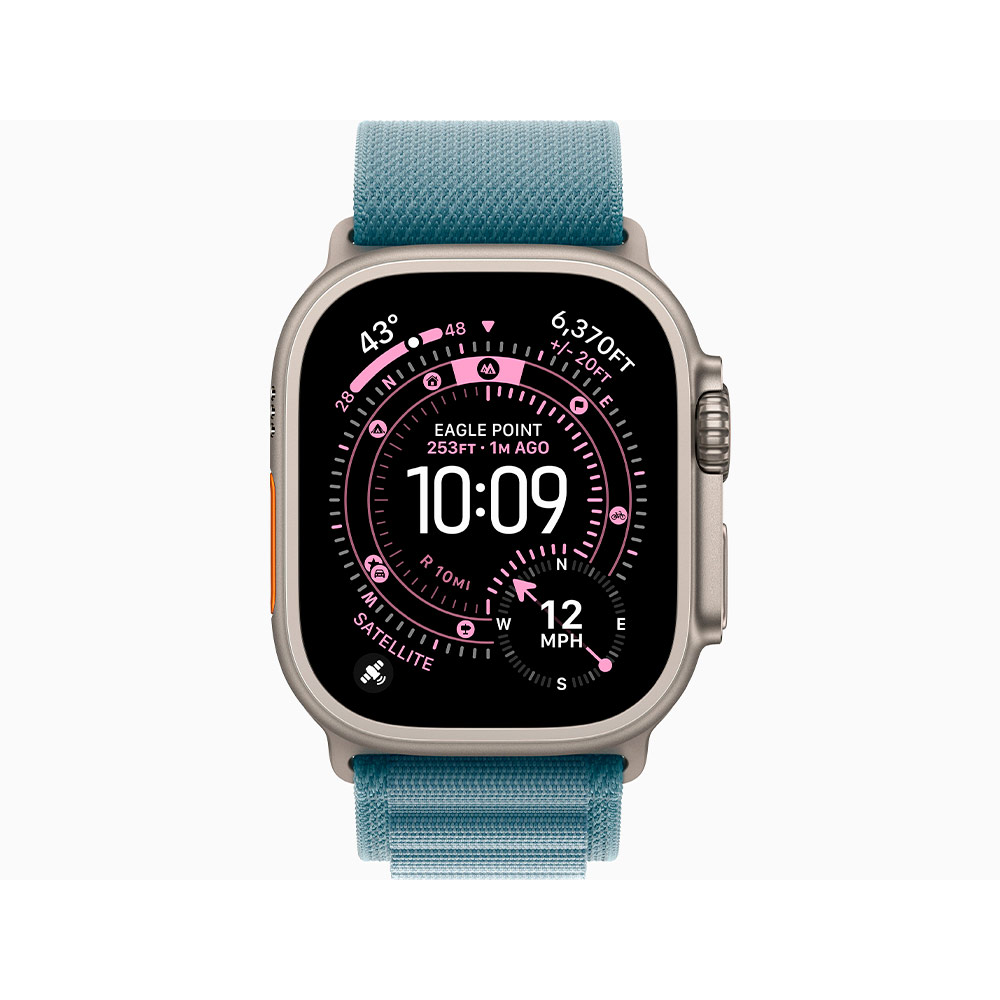 Умные часы Apple Watch Ultra 3 49mm Natural Titanium, Light Blue Alpine Loop S (US)