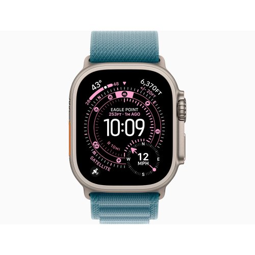 Умные часы Apple Watch Ultra 3 49mm Natural Titanium, Light Blue Alpine Loop S (US)
