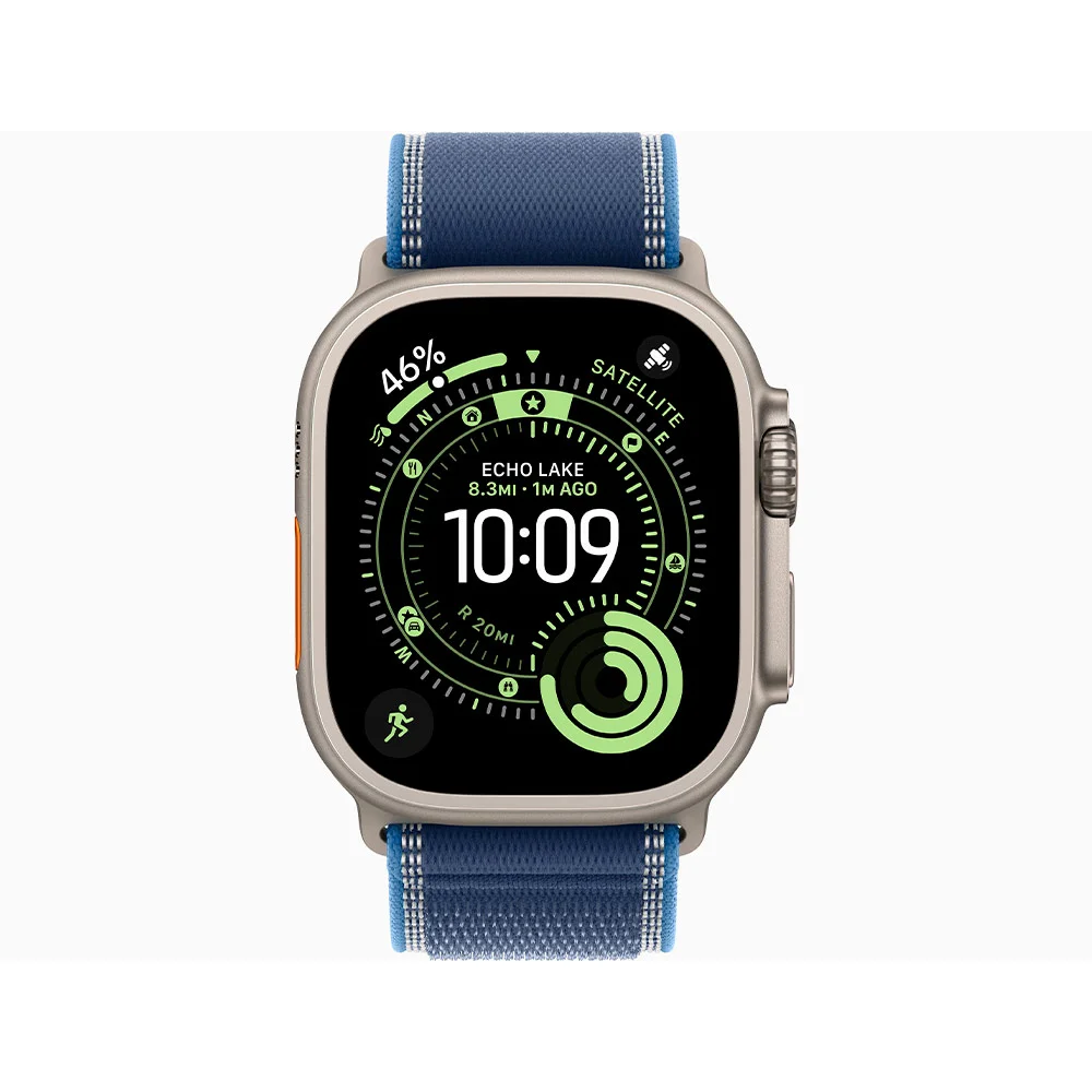 Умные часы Apple Watch Ultra 3 49mm Natural Titanium, Blue/Bright Blue Trail Loop S/M (US)