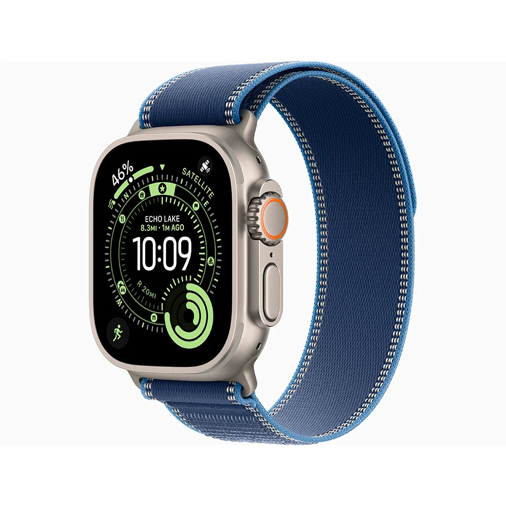 Умные часы Apple Watch Ultra 3 49mm Natural Titanium, Blue/Bright Blue Trail Loop S/M (US)