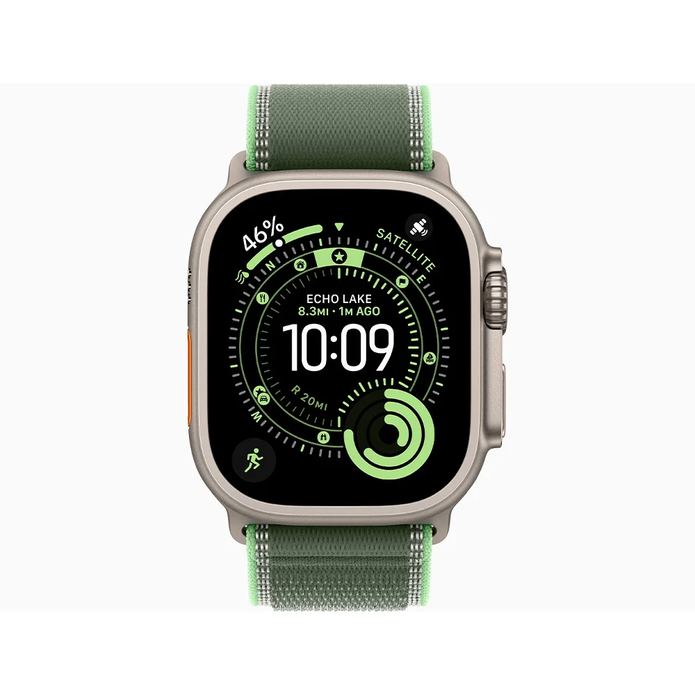Умные часы Apple Watch Ultra 3 49mm Natural Titanium, Green/Neon Trail Loop S/M (US)
