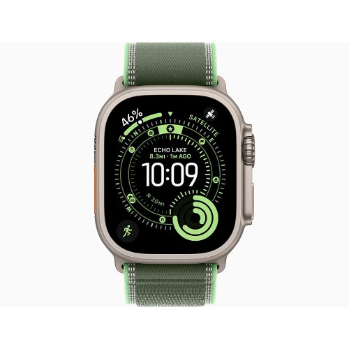 Умные часы Apple Watch Ultra 3 49mm Natural Titanium, Green/Neon Trail Loop M/L (US)