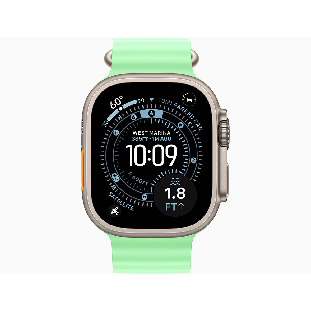 Умные часы Apple Watch Ultra 3 49mm Natural Titanium, Neon Green Ocean Band (US)