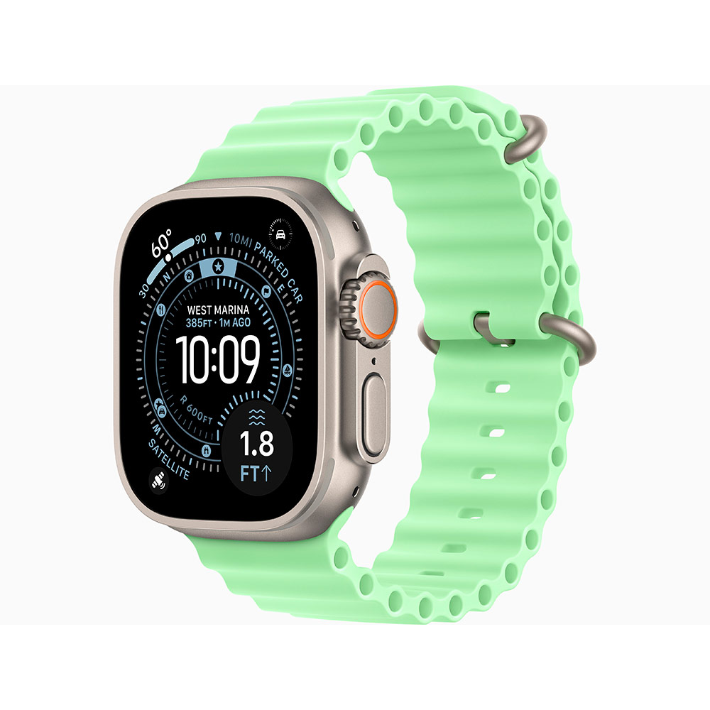 Умные часы Apple Watch Ultra 3 49mm Natural Titanium, Neon Green Ocean Band (US)