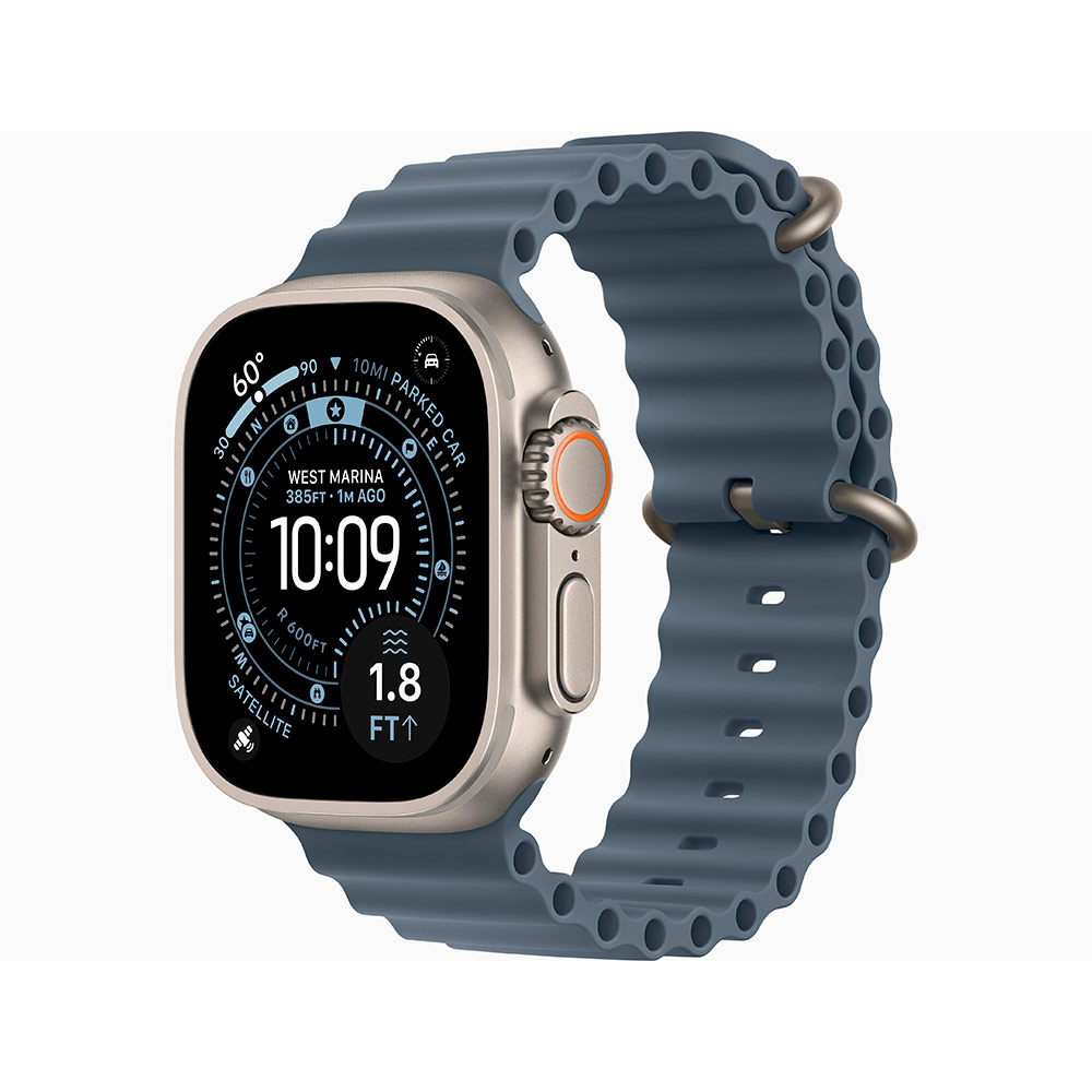 Умные часы Apple Watch Ultra 3 49mm Natural Titanium, Anchor Blue Ocean Band (US)