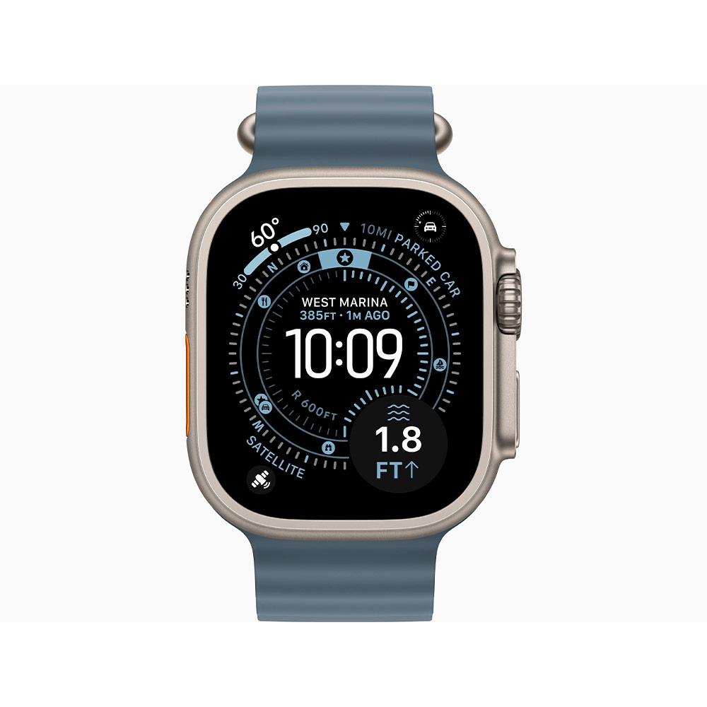 Умные часы Apple Watch Ultra 3 49mm Natural Titanium, Anchor Blue Ocean Band (US)