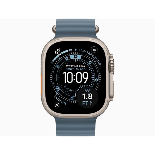 Умные часы Apple Watch Ultra 3 49mm Natural Titanium, Anchor Blue Ocean Band (US)
